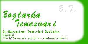 boglarka temesvari business card